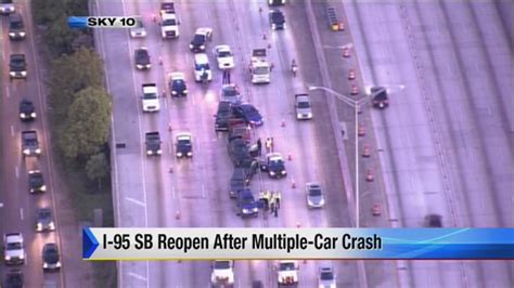 I 95 Southbound Reopens After Multiple Car Crash