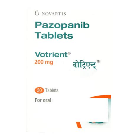 Buy Votrient 200mg Tablet 30'S Online at Upto 25% OFF | Netmeds