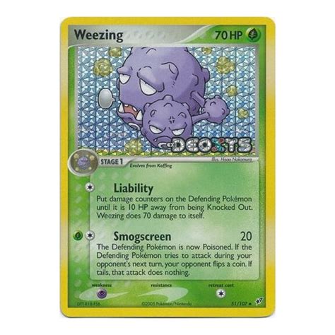 Weezing 51107 Ex Deoxys Reverse Holo Uncommon Pokemon Card Near Mint Tcg