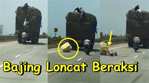 Video Viral Terekam Kamera Dashboard Mobil Orang Bajing Loncat