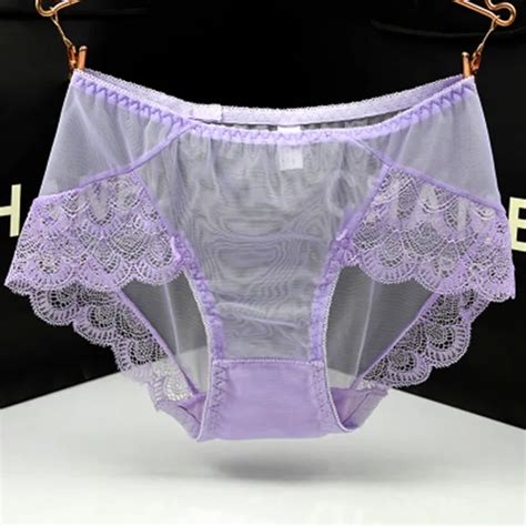 Plus Size L Xl Xxl Womens Sexy Lace Panties Seamless Breathable Female