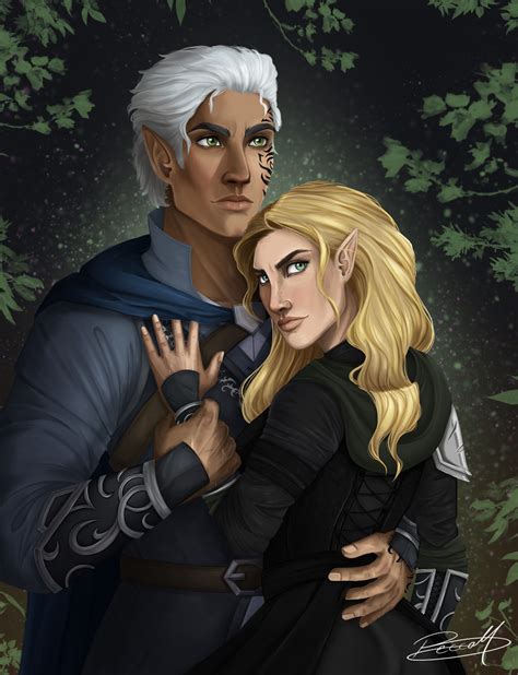 Artstation Aelin And Rowan Throne Of Glass Fanart