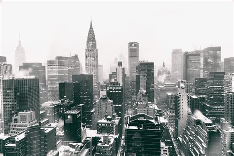 New York City - Snow-Covered Skyline Photograph by Vivienne Gucwa - Pixels