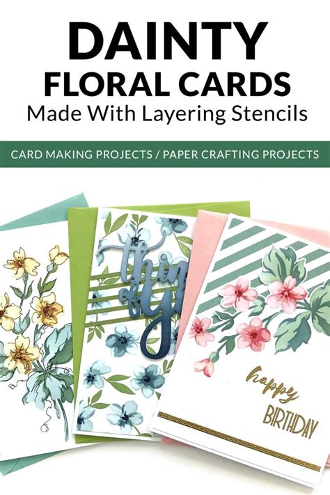 Three Beautiful Cards with These Floral Layering Stencils - Altenew Blog