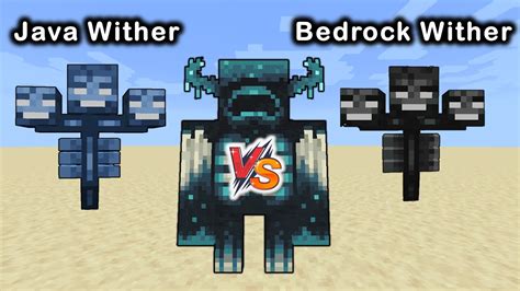 Warden Vs Wither Java Vs Bedrock Edition Youtube