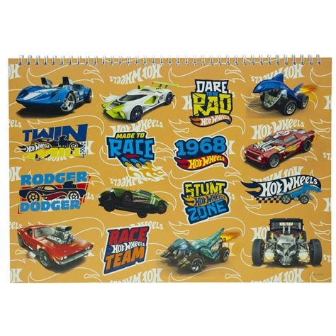 Caderno A Hot Wheels De Desenho Stickers SoTiny