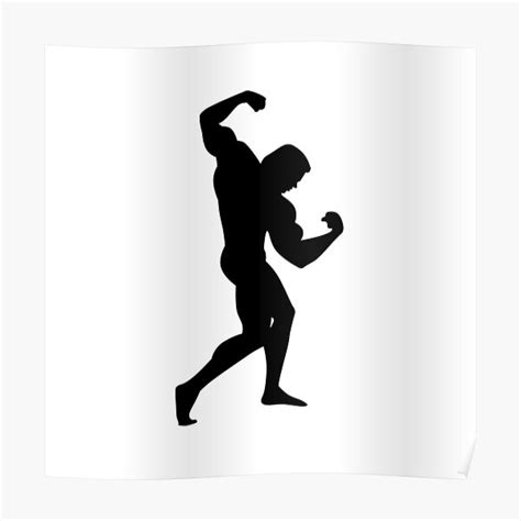 Arnold Schwarzenegger Bodybuilding Pose Silhouette Poster For Sale By