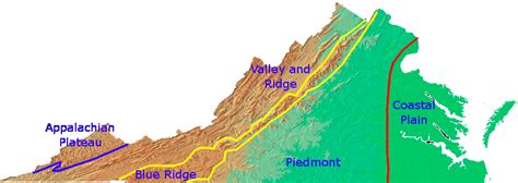 Physiographic Regions Of Virginia