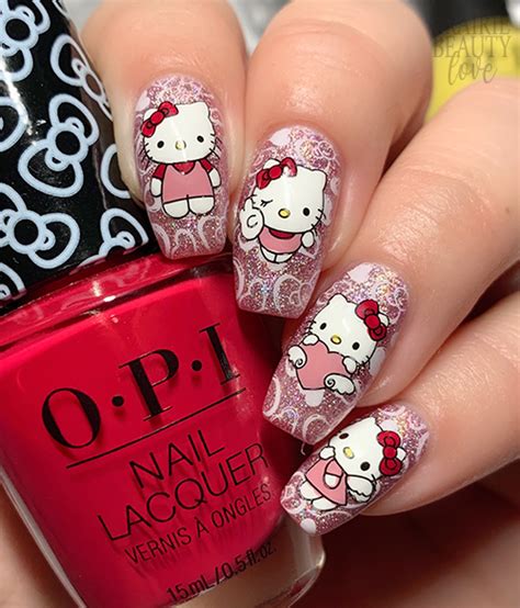 Hello Kitty Nails With Bow