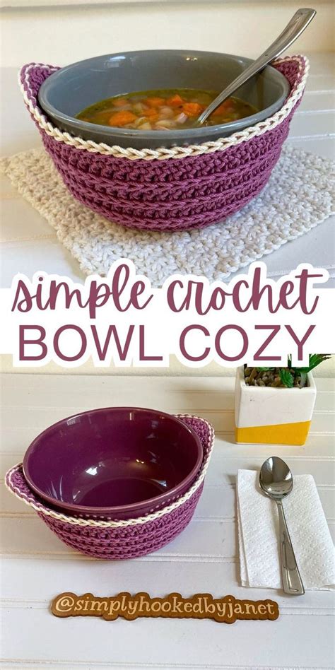 Simple Crochet Bowl Cozy Pattern Free Crochet Bowl Holder Pattern Soup Bowl Cover Crochet