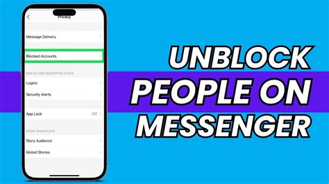 How To Unblock Someone On Messenger 2023 YouTube