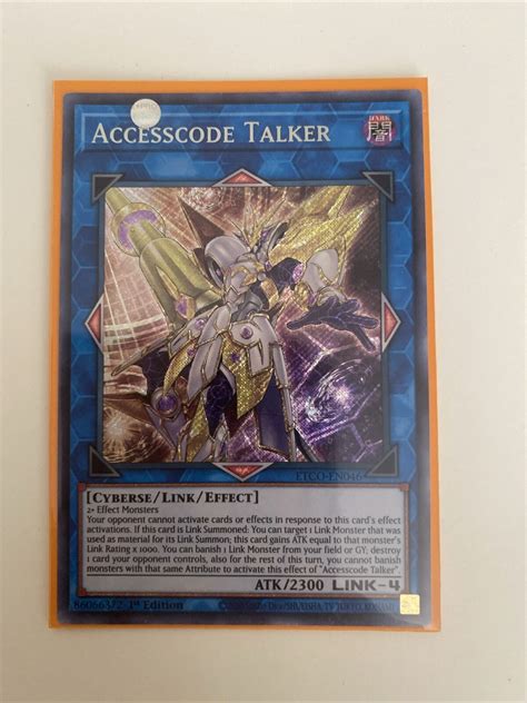 Yu Gi Oh Tcg Accesscode Talker Eternity Code Etco En046 1st Edition