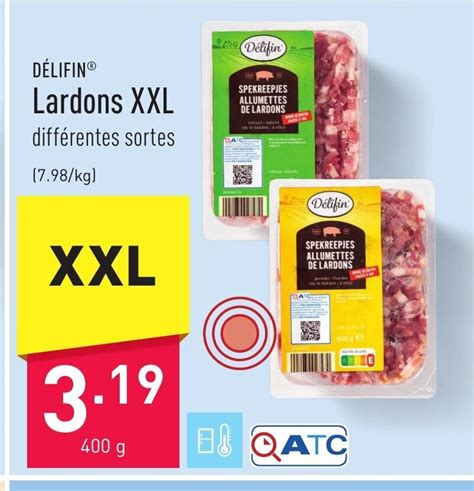 DÉLIFIN Lardons XXL différentes sortes promotie bij ALDI