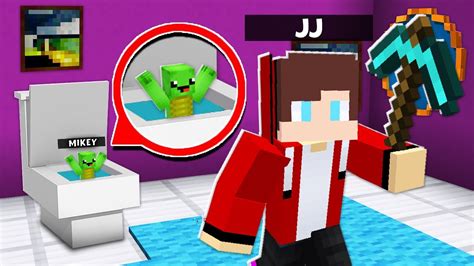 Mikey And Jj Mikey Got Small And Jj Is Looking For Him In Minecraft