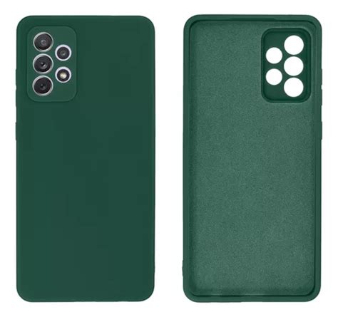 Capa Capinha Compatível Galaxy A72 Silicone Aveludada Cor Verde escuro