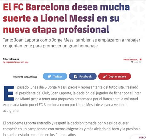 Andres Agulla On Twitter Bastante Pobre El Comunicado Del Barcelona