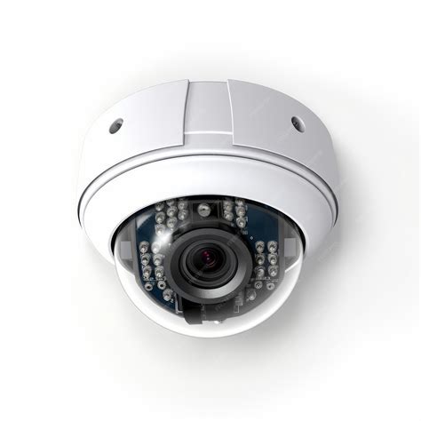 Premium Photo | A security camera mounted on a wall