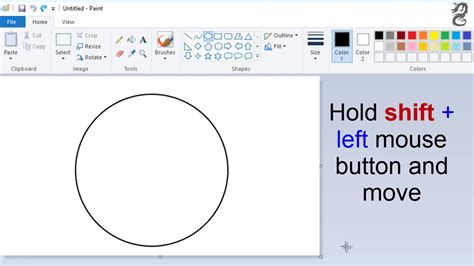 How To Draw A Perfect Circle On Paint Youtube