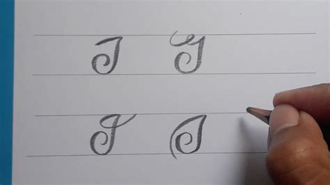 Calligraphy Handwriting Letter J In Cursive Design How To Write