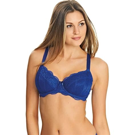 Freya Womens Fancies Underwire Padded Half Cup Bra 38c Cobalt