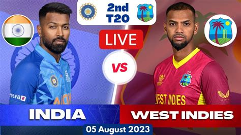 🔴live Ind Vs Wi 2nd T20 Live India Vs West Indies Live Match Ind Vs Wi Live Youtube