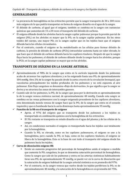 Transporte de oxígeno y dióxido de carbono en la sangre y los líquidos