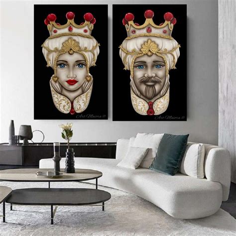 Quadro Teste Di Moro Crown Art Maiora Set Due Pezzi Brunetti Home