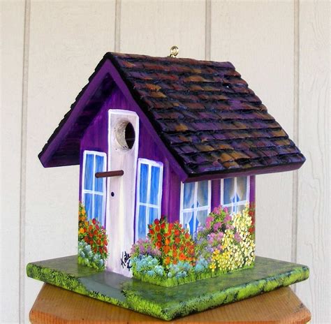 Birdhouse Painting Ideas Awesome Birdhouse Handcrafted And Hand Painted