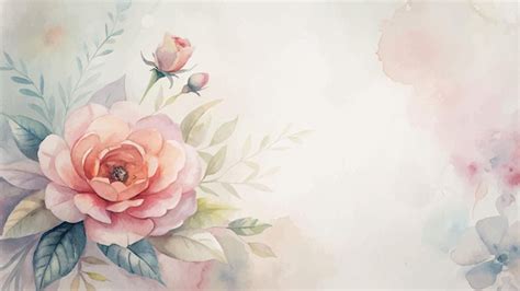 Premium Vector Beautiful Floral Minimalist Watercolor Background