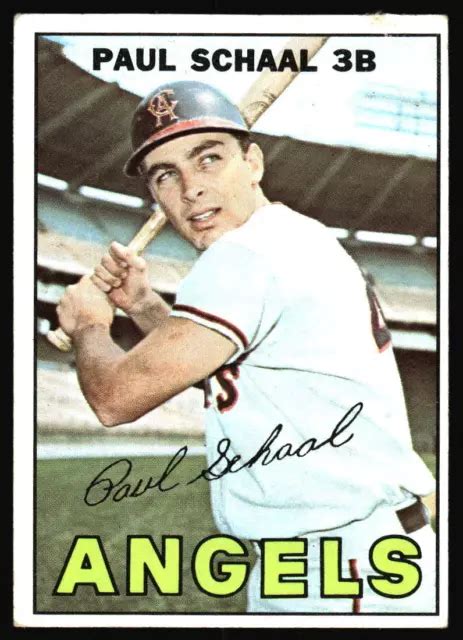 1967 TOPPS PAUL Schaal Chauve Souris Normale VAR 58 California Angels