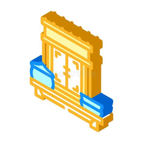 kamidana household shrine shintoism isometric icon vector illustration