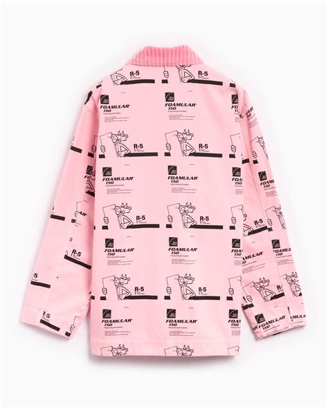 Sky High Farm Workwear Insulation Print Unisex Woven Chore Jacket Rosa