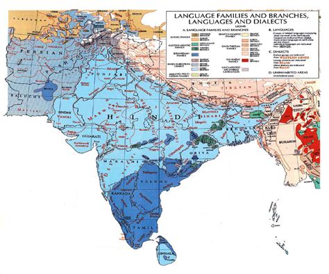 1 Map Of India Showing The Distribution Of The Various Linguistic