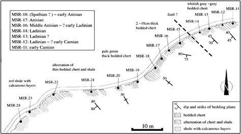 Route Map Showing The Occurrence Of Bedded Chert Alternation