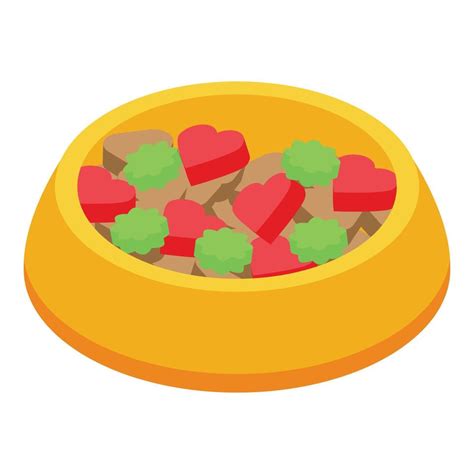 Dog bowl icon, isometric style 15649378 Vector Art at Vecteezy