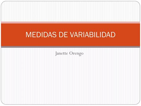 Medidas De Variabilidad PPT