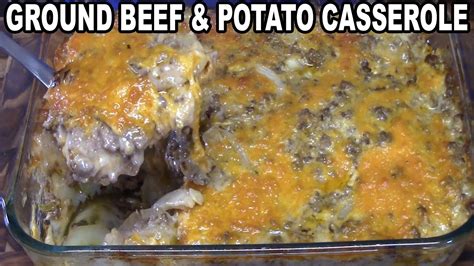 Ground Beef And Potato Casserole Dinner Recipe Idea Youtube