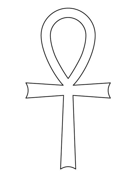 Printable Ankh Template Free Pdf Pattern