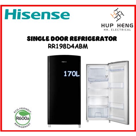 Hisense Single Door Fridge L Rr D Abm Black Shopee Malaysia