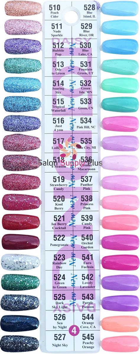 0004 Dnd Duo Gel Duo Set Color Chart 4 Set 36 Colors Gel Nail Polish Colors Dnd Gel