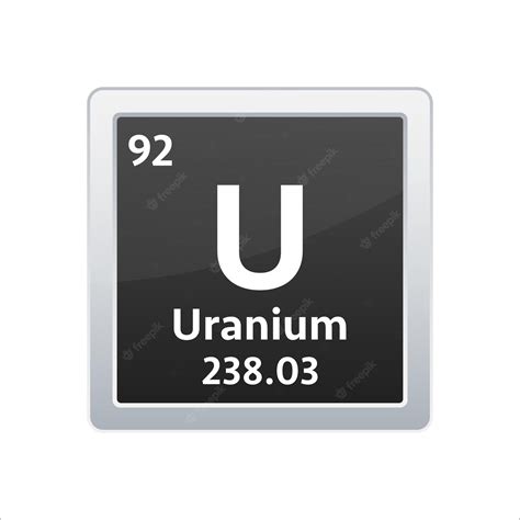 Premium Vector Uranium Symbol Chemical Element Of The Periodic Table