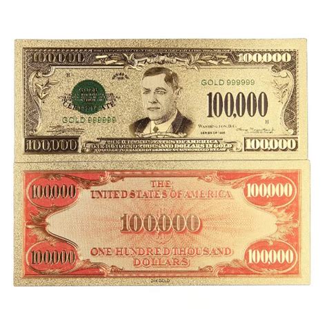 Real 100000 Dollar Bill
