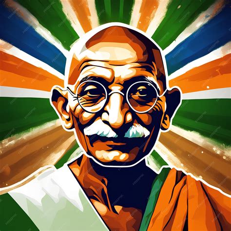 Premium Photo | Freedom Fighter Mahatma Gandhi illustration for poster ...