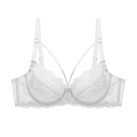 Ensemble Lingerie Dentelle Sexy Ultra Fine Blanc Maintien Parfait