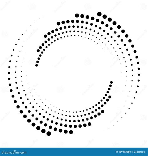 Dots Punkte Fesseln Abstrakte Konzentrische Kreise Spiral Wirbeln