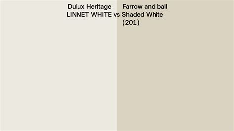 Dulux Heritage Linnet White Vs Farrow And Ball Shaded White 201 Side By Side Comparison