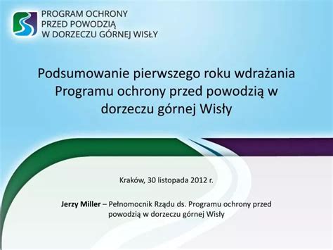 PPT Podsumowanie pierwszego roku wdrażania Programu ochrony przed