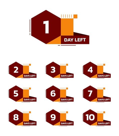 Premium Vector Elegant Countdown Timer Vector Design Template Number