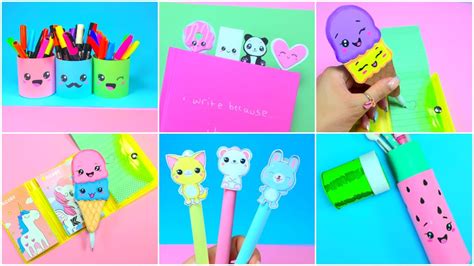 Diy Super Cute Kawaii School Supplies Back To School Hacks By