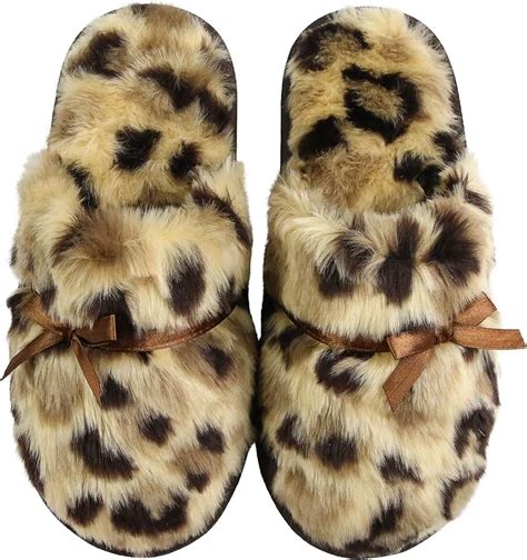 Amazon.co.uk: leopard print slippers